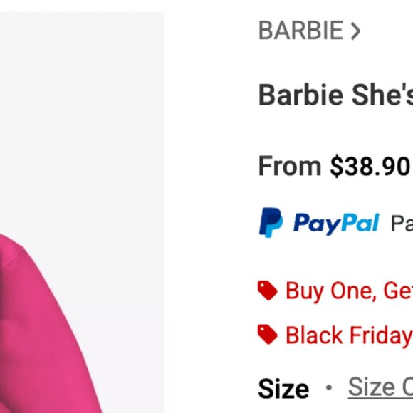 Barbie Pink Crewneck Sweatshirt She’s Out Of This World Hot Topic Moon landing - Picture 4 of 4